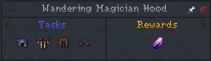 The Wandering Magician Hood quest.